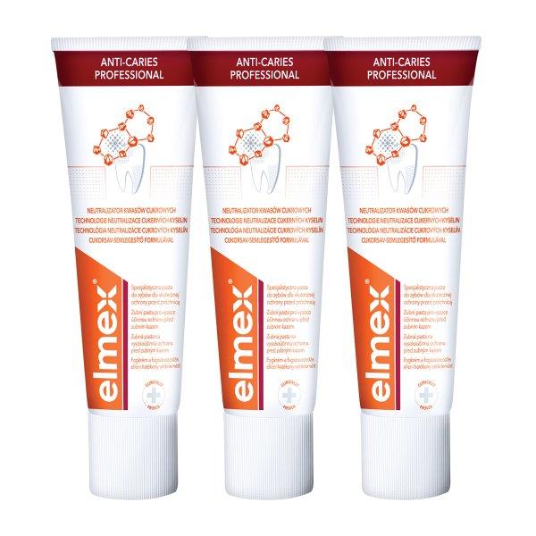 Elmex Fogkrém Anti Caries Professional Trio 3 x 75 ml