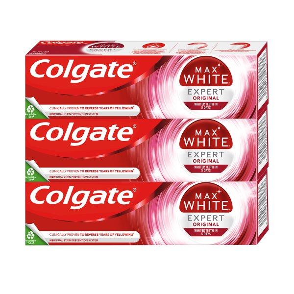 Colgate Fehérítő fogkrém Max White Expert Original 3 x 75
ml