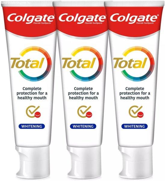 Colgate Fehérítő fogkrém Total Whitening Trio 3 x 75 ml