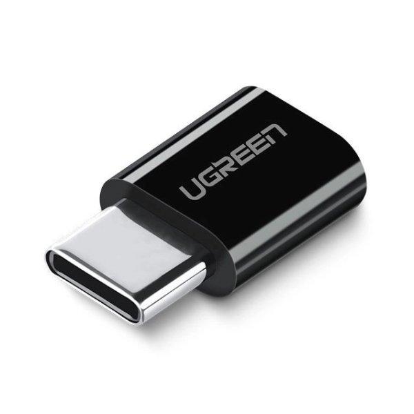 Ugreen Type-C - microUSB adapter - fekete