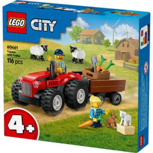 LEGO City Great Vehicles 60461 Piros traktor, utánfutó és juhok