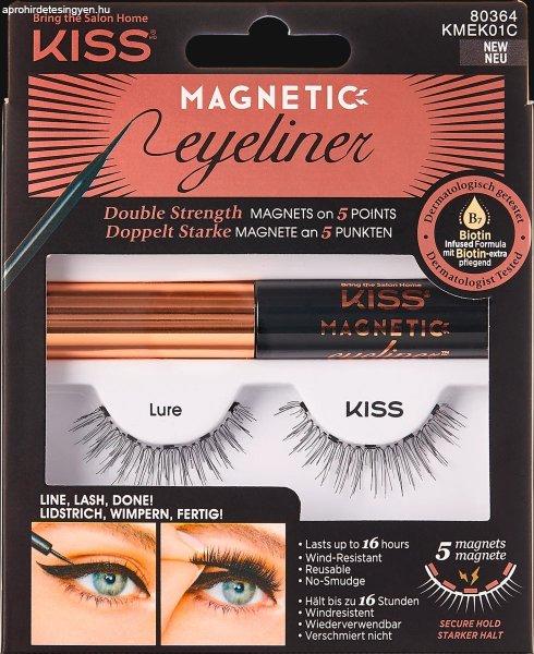 KISS Mágneses műszempillák szemhéjtussal 01 Lure (Magnetic
Eyeliner & Lash Kit)