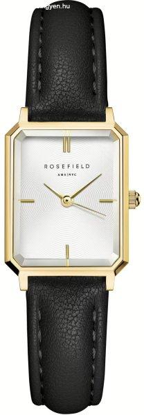 Rosefield Octagon XS White Black Leather Gold OWBLG-O84