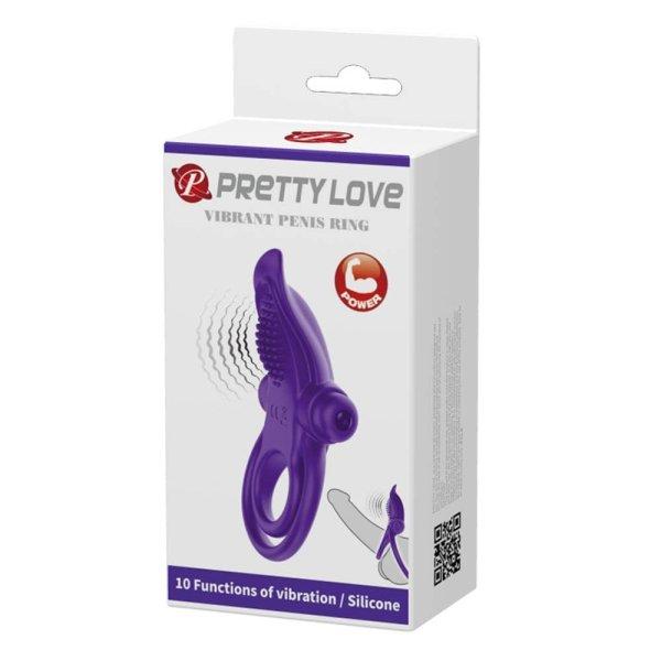  Pretty Love Vibrant Penis Ring Purple 