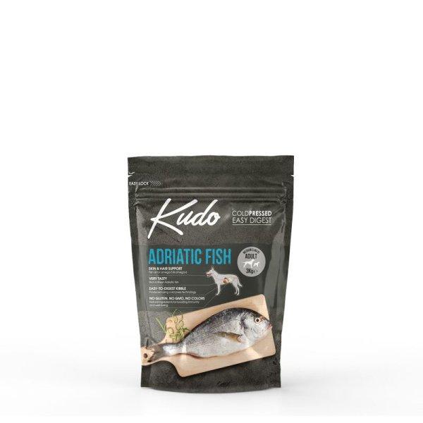 Kudo Low Grain Adult Adriatic Fish Medium/Maxi száraz kutyatáp adriai hal 3kg