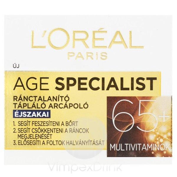 L'Oreal AgeSpecialist éjszakai arckrém 65+ 50ml