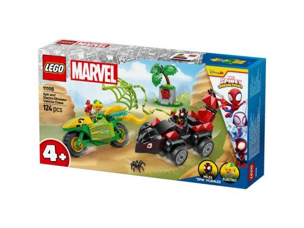 LEGO Spidey 11198 Spin és electro: üldözés a dinójárművel