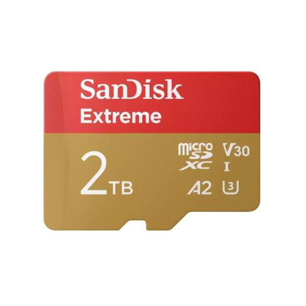 Sandisk 2TB microSDXC Class 10 U3 V30 A2 Extreme + adapterrel