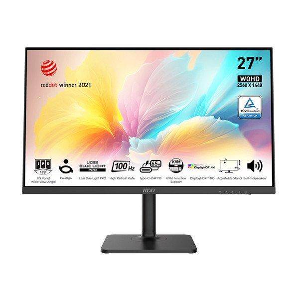 MSI Monitor Business Modern MD272QXP 27" QHD, 2560x1440, 100Hz, IPS 16:9,
1000:1, 400cd/m2, 4 ms, HDMI, DP, USB-C, Black