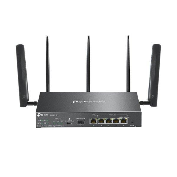 TP-LINK Vezetékes Omada AX3000 VPN Router 1xWAN(1000Mbps) + 4xLAN(1000Mbps) +
1xSFP + 1xSIM, ER706W-4G