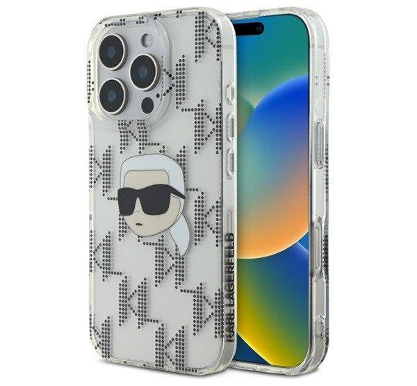 Karl Lagerfeld IML Karl Head Electroplated iPhone 16 Pro kemény hátlap tok,
átlátszó KLHCP16LHKLPKHT