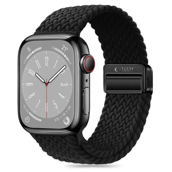 Tech-Protect NYLONMAG óraszíj Fekete, Apple Watch 42mm / 44mm / 45mm / 49mm
készülékhez