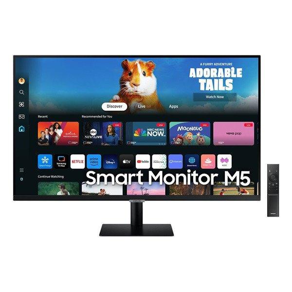 SAMSUNG SMART VA monitor 27" M5, 1920x1080, 16:9, 250cd/m2, 4ms,
2xHDMI/2xUSB/WiFi/Bluetooth, hangszóró