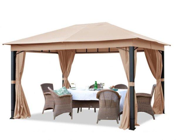 Premium kerti pavilon pergola rendezvénysátor fedett kerti sütögető 3x4m