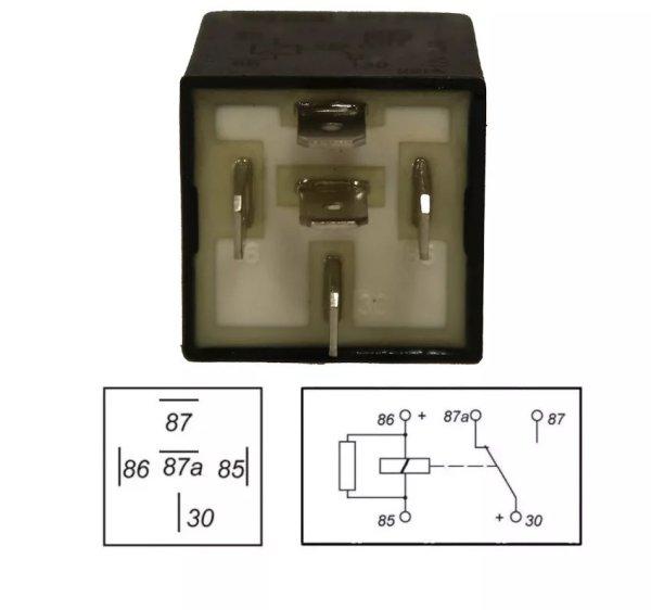 Relé 12V 30A 5 lábú