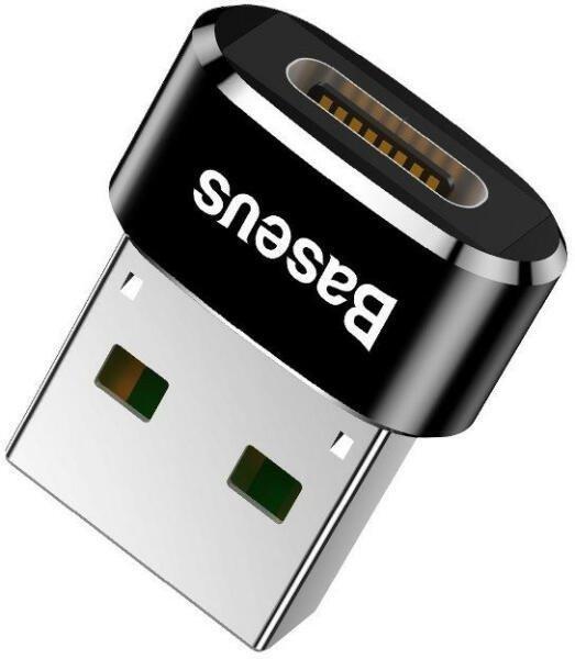 Baseus USB-A - Type-C átalakító adapter, Fekete