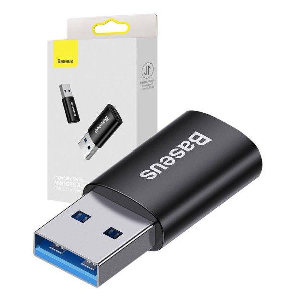 Baseus Ingenuity USB-A - USB-C OTG adapter, fekete