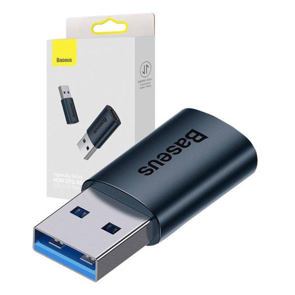 Baseus Ingenuity USB-A – USB Type-C OTG adapter, Kék