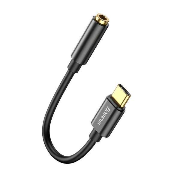 Baseus L54 USB-C - 3,5 mm-es jack audio adapter, Fekete