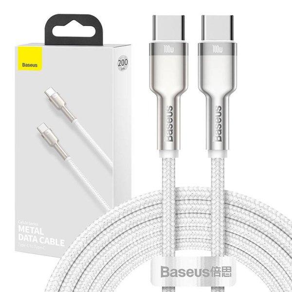 Baseus Cafule USB-C-USB-C kábel 100W 2m, fehér