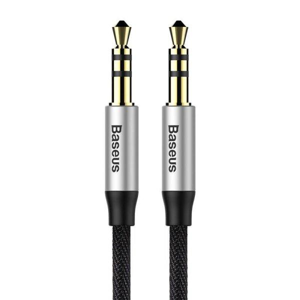 Baseus Yiven 1,5m 3.5mm Jack - 3.5mm Jack audio kábel, ezüst-fekete