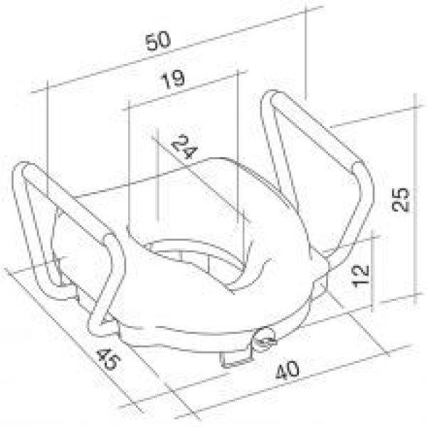 WC magasító karfával 12,5 cm