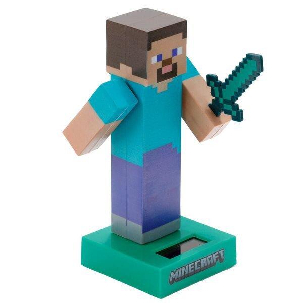 Minecraft Steve napelemes figura (sérült csomagolás)