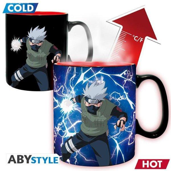 NARUTO SHIPPUDEN ajándék szett: hőre reagáló bögre (460 ml) +
poháralátét - Akatsuki