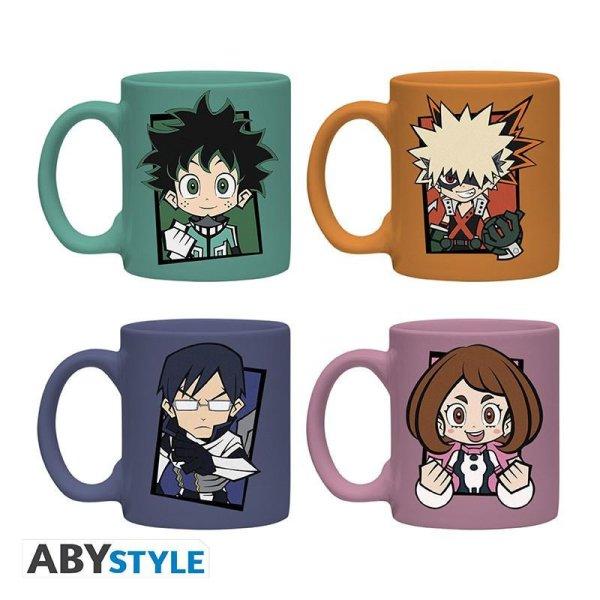 MY HERO ACADEMIA szett 4 eszpresszó csészével - Chibi