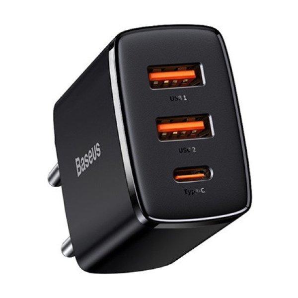 Baseus CCXJ-E01 hálózati töltő 2db usb-a 1db usb-c 30w