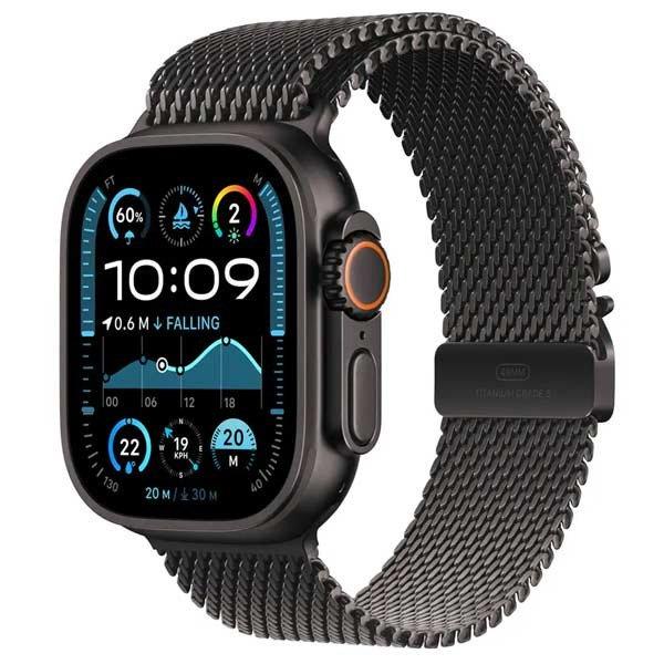 Apple Watch Ultra 2 GPS + Cellular 49mm Black Titanium Case with Black Titanium
Milanese Loop - M