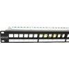 Modulris 24 portos patchpanel 1U, fekete EXCEL 100-095