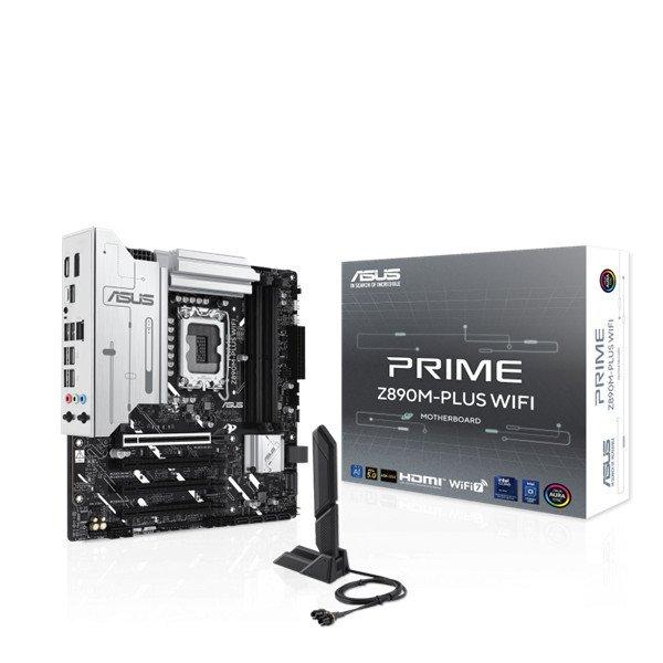 Asus Alaplap - Intel PRIME Z890M-PLUS WIFI LGA1851 (Z890, ATX, 4xDDR5 8666+MHz,
6xSATA3, 3xM.2, HDMI+DP+Type-C)