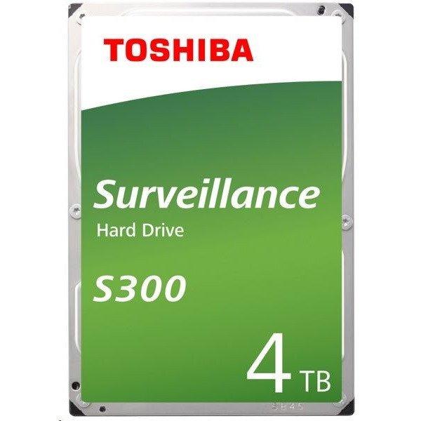 Toshiba Belső HDD 3.5" - S300 Surveillance 4TB (Bulk; Biztonságtechnikai
rögzítőkbe; 128MB / 5400RPM)