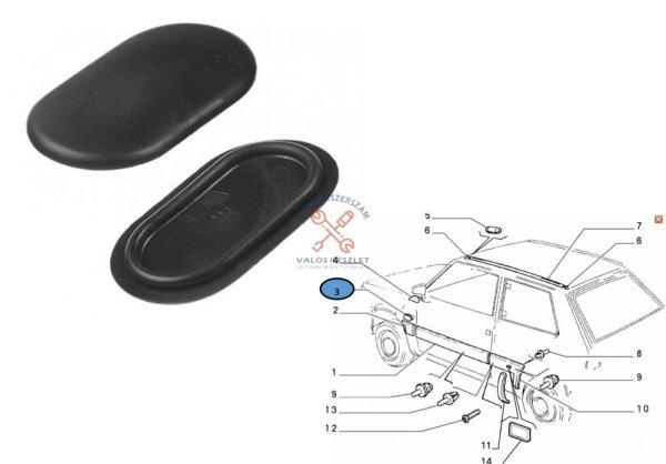 Patent ovális furattakaró gumidugó (5 db / csom )