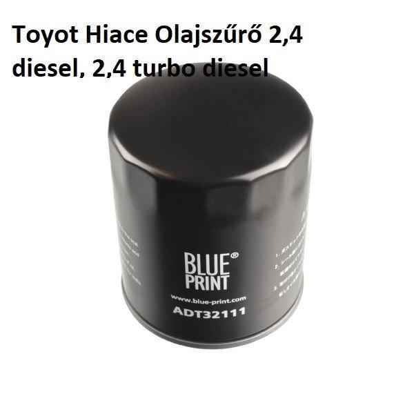 Toyot Hiace Olajszűrő 2,4 diesel, 2,4 turbo diesel