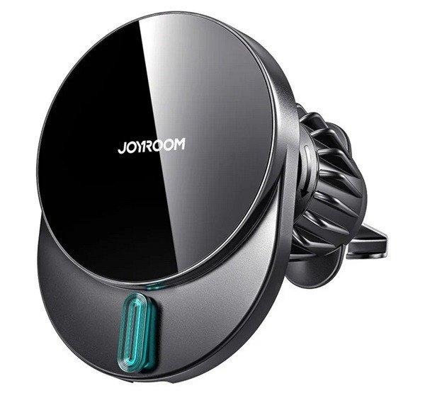 JOYROOM autós tartó (szellőzőre, mágneses, gyorstöltő, 15W, wireless, LED
jelzés) FEKETE