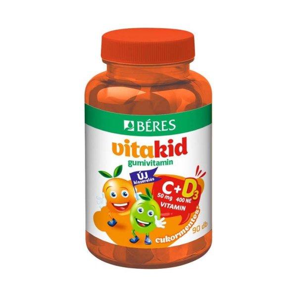 Béres Vitakid C + D3 gumivitamin gumitabletta 90x