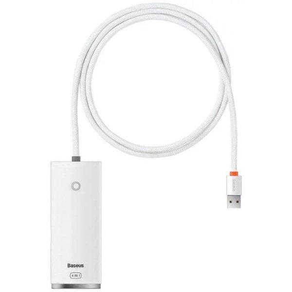 Baseus Lite Sorozat Hub 4 az 1-ben USB adapter 4x USB 3.0 1m, fehér