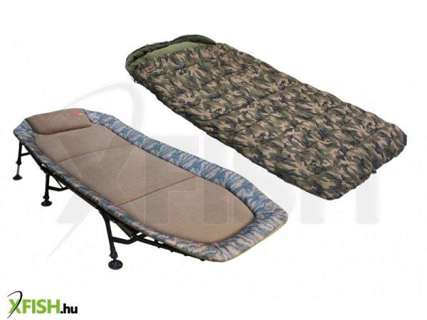 Zfish Camo Set Flat Bedchair + Sleeping Bag Horgász ágy + Hálózsák 220x100
Cm 150 kg Teherbírással