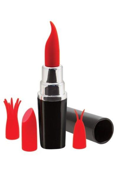 LIPSTICK VIBRATOR - BLACK/RED