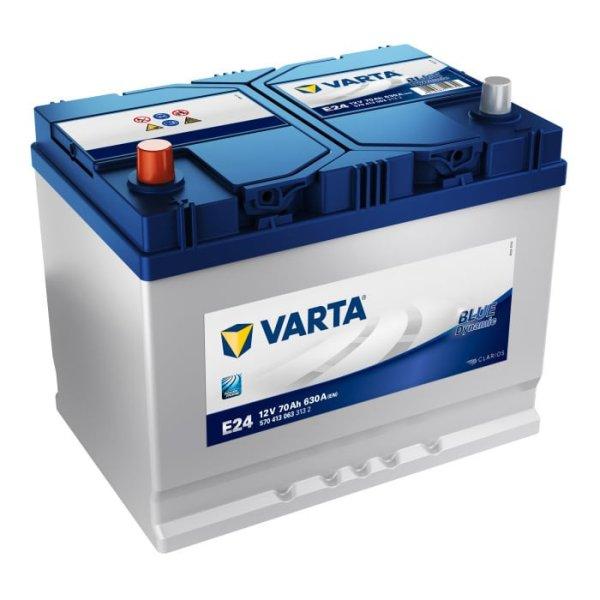 Autóakkumulátor Varta Blue Dynamic 70Ah, 12V, 630A, E24|Varta