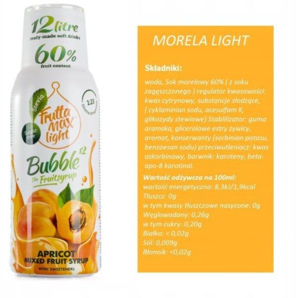 Fruttamax bubble 12 sárgabarack light 500 ml