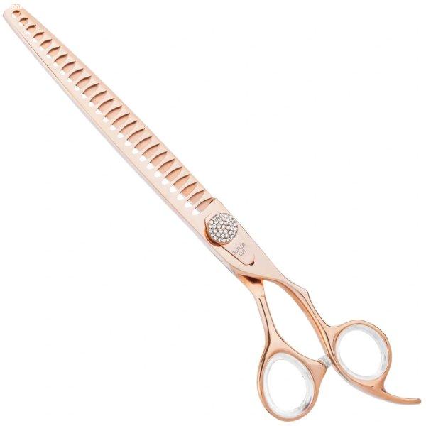 Geib Crystal Rose Gold Chunker 8.5" - 26 fogas ritkító olló