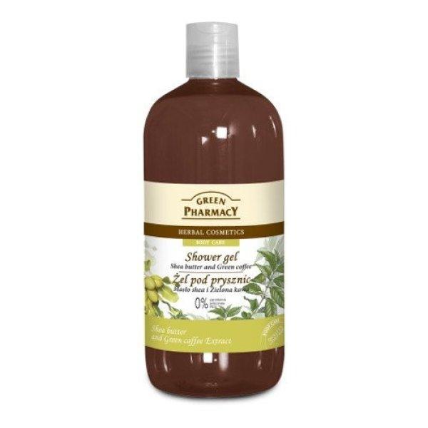 Green Pharmacy tusfürdő shea vajjal és zöld kávéval 500 ml