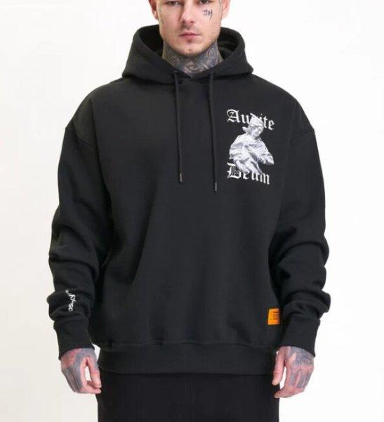 Whoshotya Audite Deum Oversized Hoodie Black