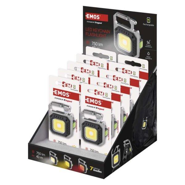 EMOS P4714, COB LED TÖLTHETŐ MINI ZSEBLÁMPA 750 lm