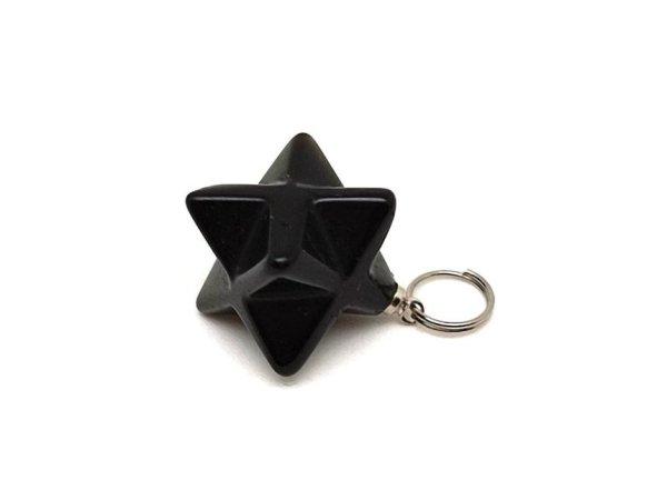 Merkaba medál Obszidián 2x2cm