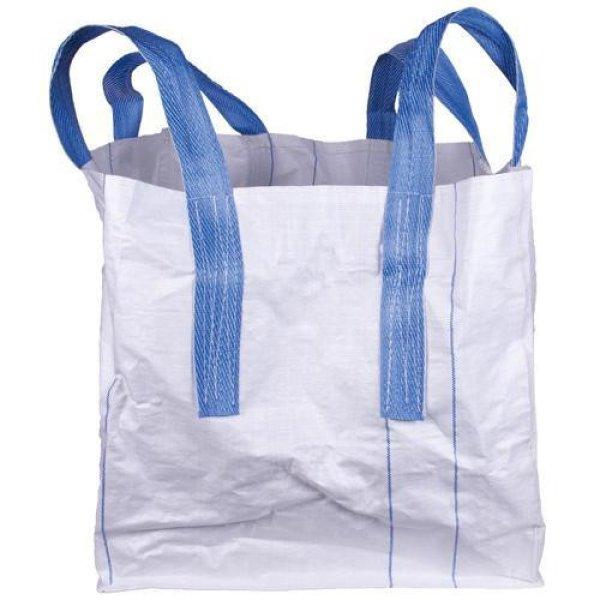 Erszény BigBag TOF4, 70x70x70 cm, PP, 4 fül, fehér, lapos, max. 800 kg