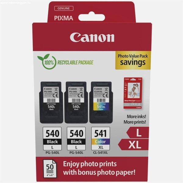 Canon PG540L (2x11ml) + CL541XL tintapatron + 50 db GP501 10x15 fényes
fotópapír multipack ORIGINAL